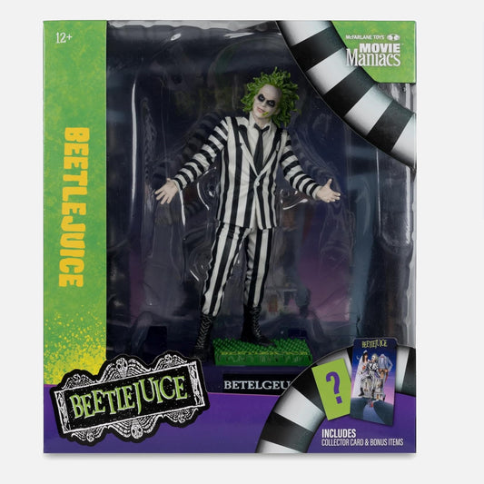 McFarlane Beetlejuice 6in Posed Figure Toy Striped Suit