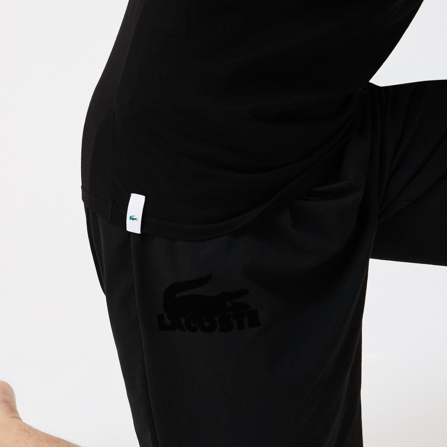 Men's Lacoste Crew Neck Cotton T-Shirt 3-Pack Black