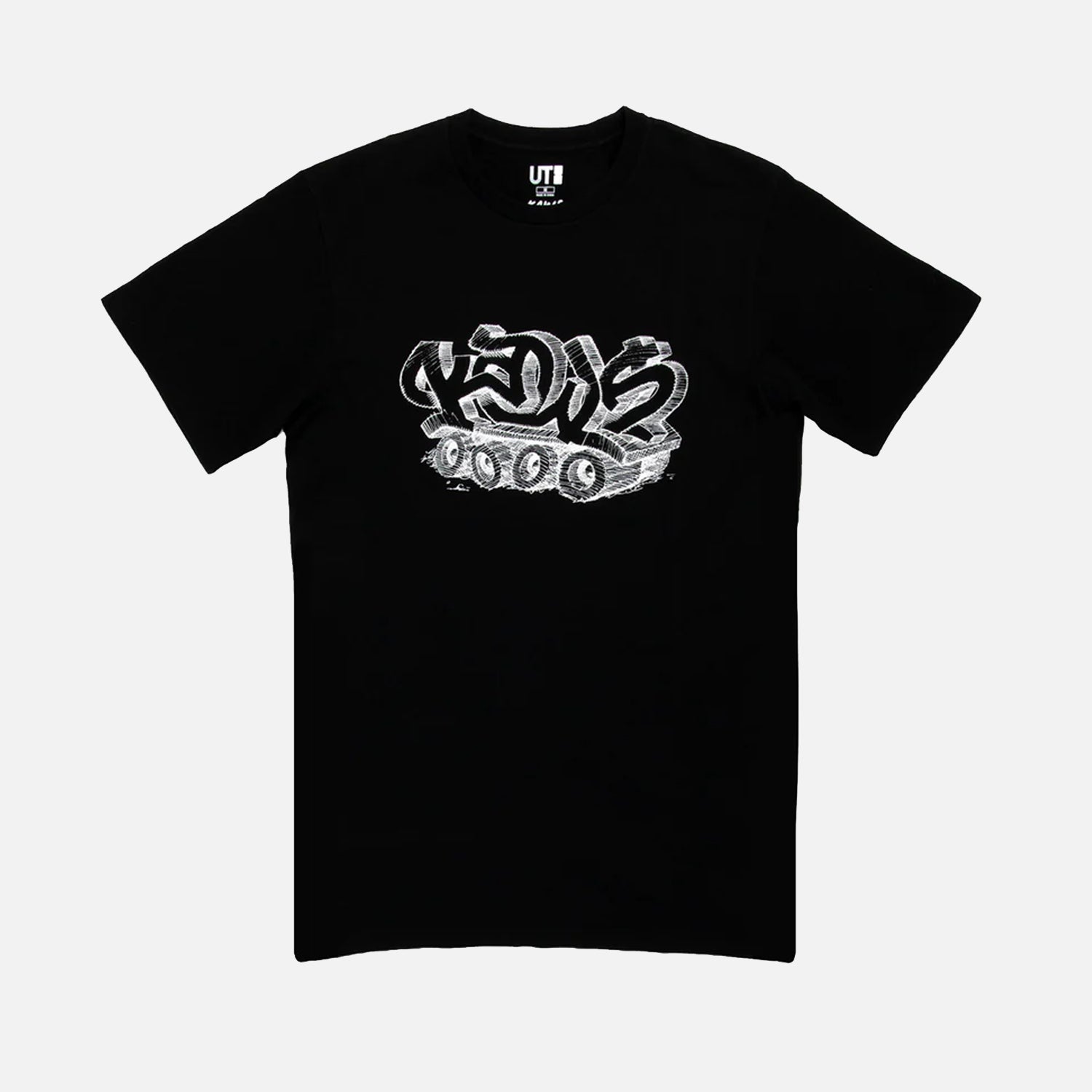 Men's Uniqlo x Kaws Wordmark Graffiti Black T-shirt – THE SNEAKER
