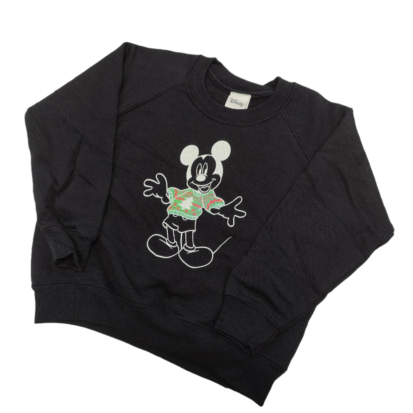 Official Disney Mickey Vintage Christmas Sweater Black