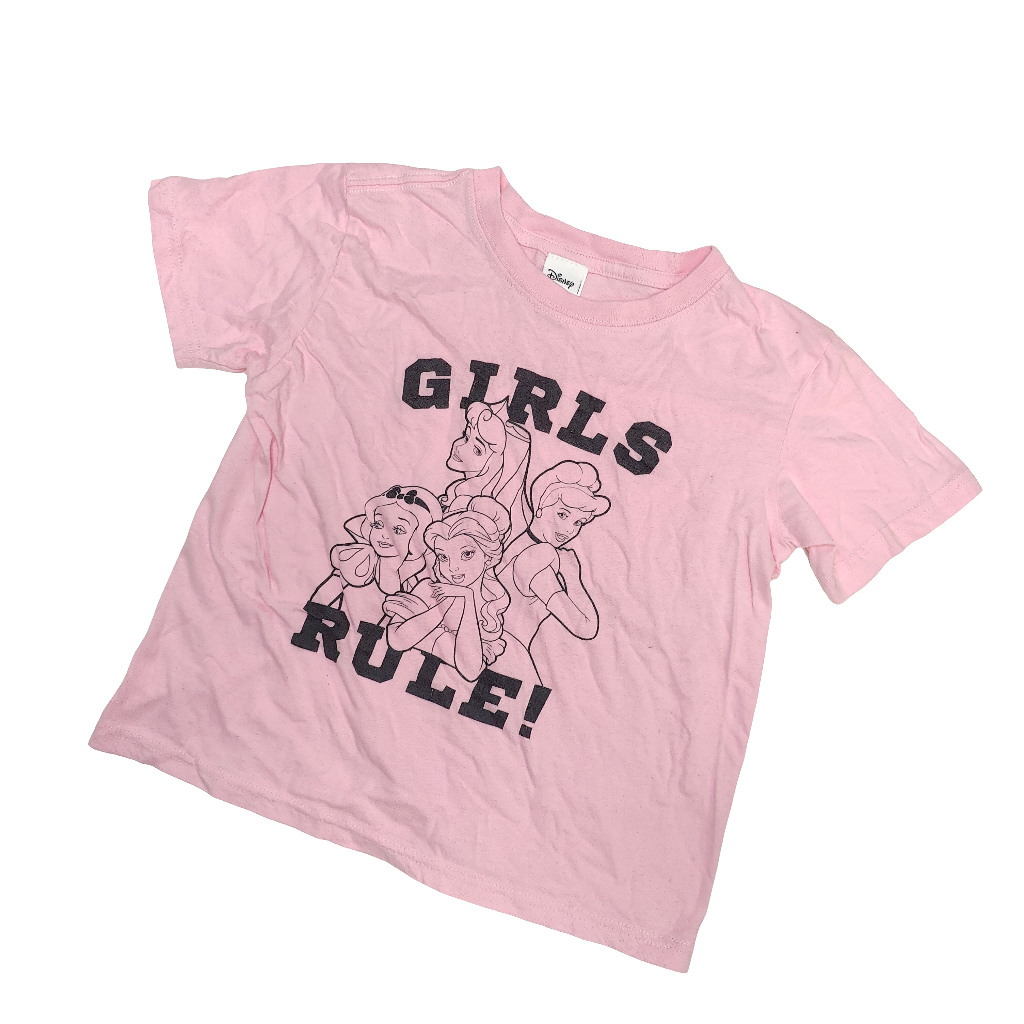 Official Kids Disney Princess Vintage Pink T-Shirt