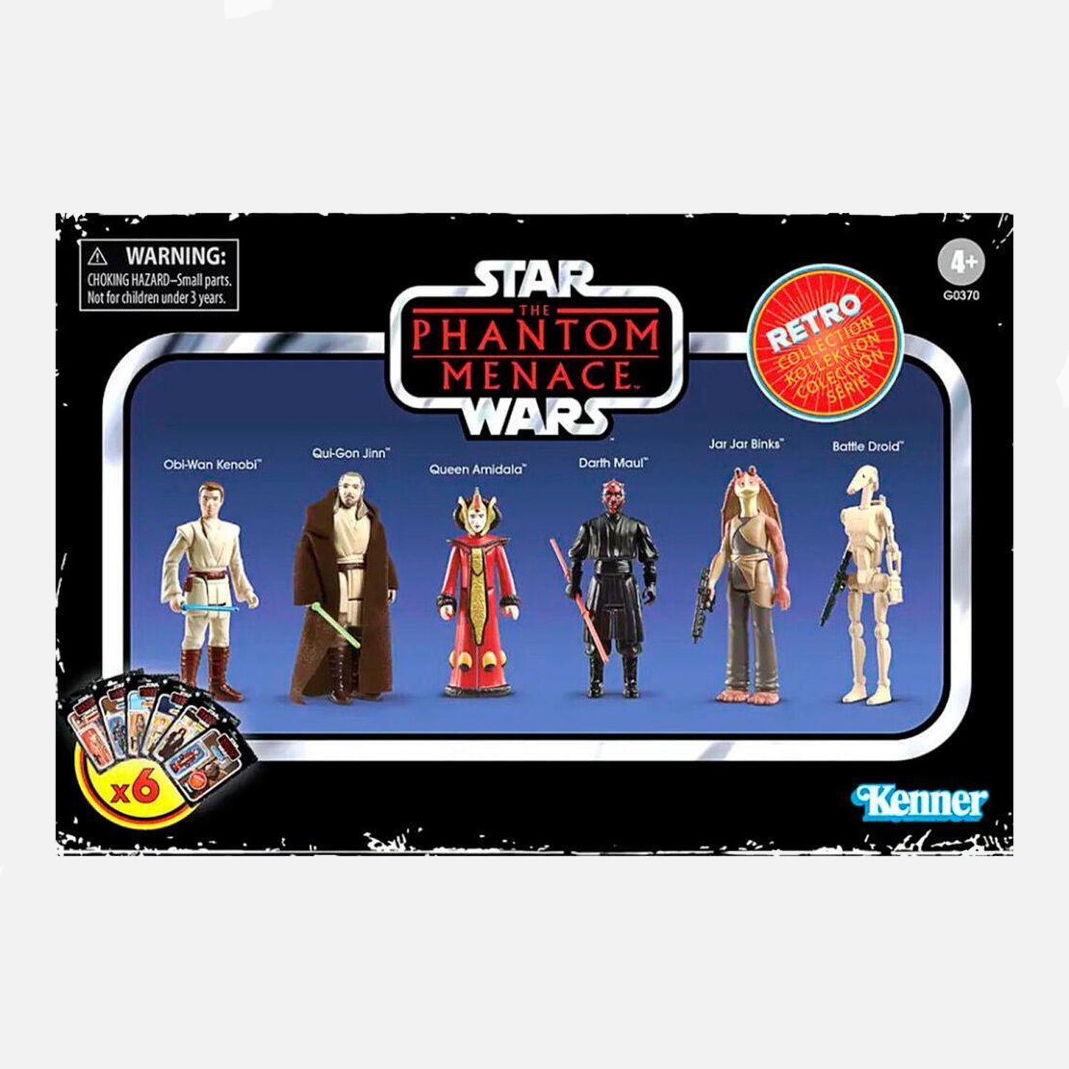 Star Wars Retro Collection The Phantom Menace Action Figures 3.75-inch Scale 6-Pack