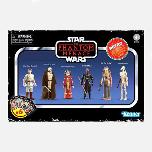 Star Wars Retro Collection The Phantom Menace Action Figures 3.75-inch Scale 6-Pack
