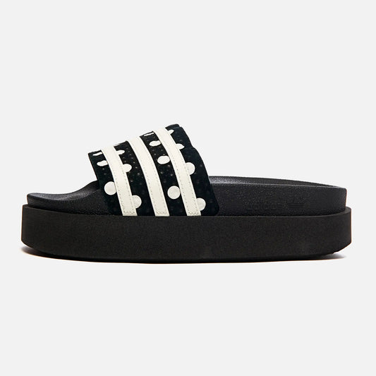 Women's Adidas Adilette Bold Platform Slides - Black