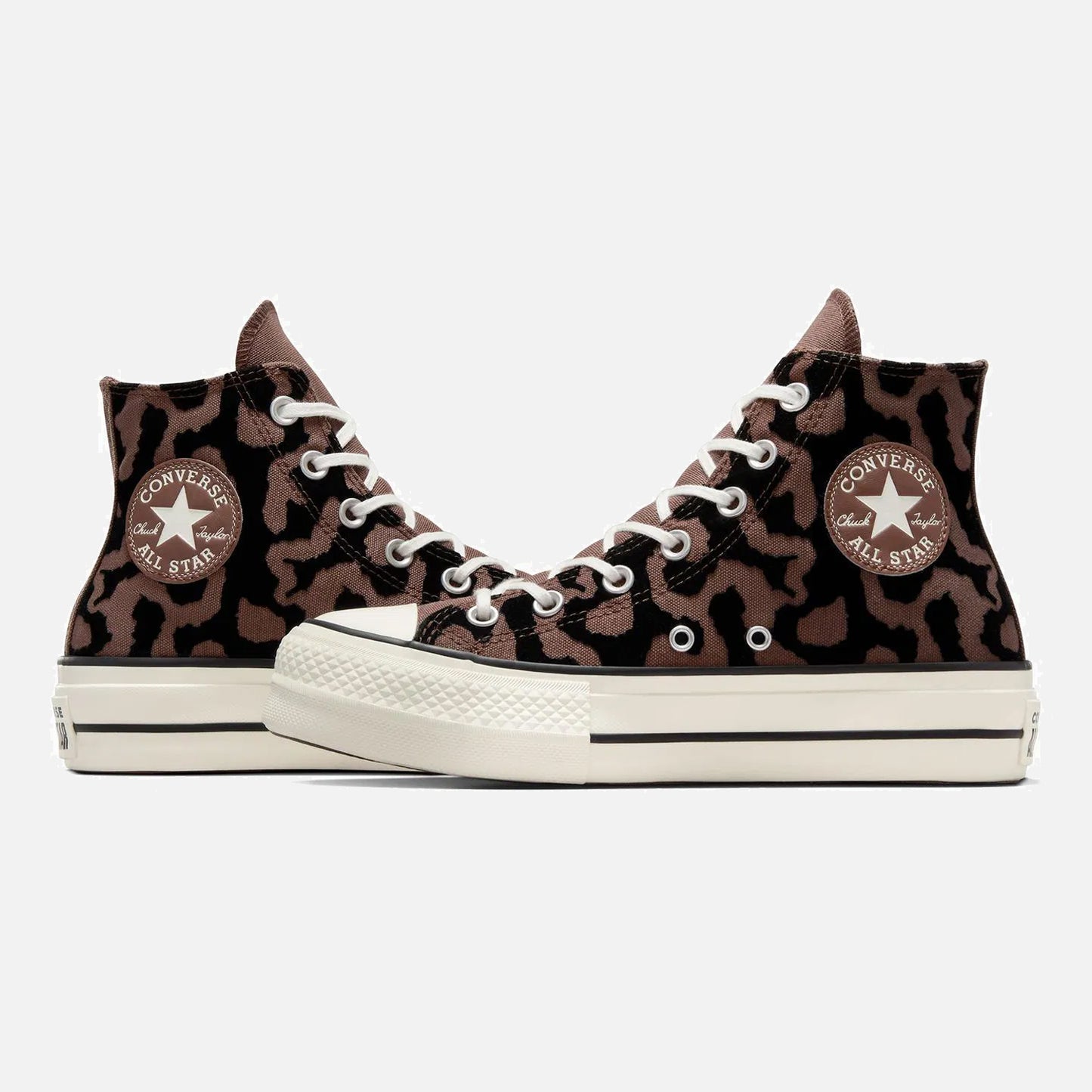 Womens Converse Chuck Taylor Hi Lift Leopard Brown