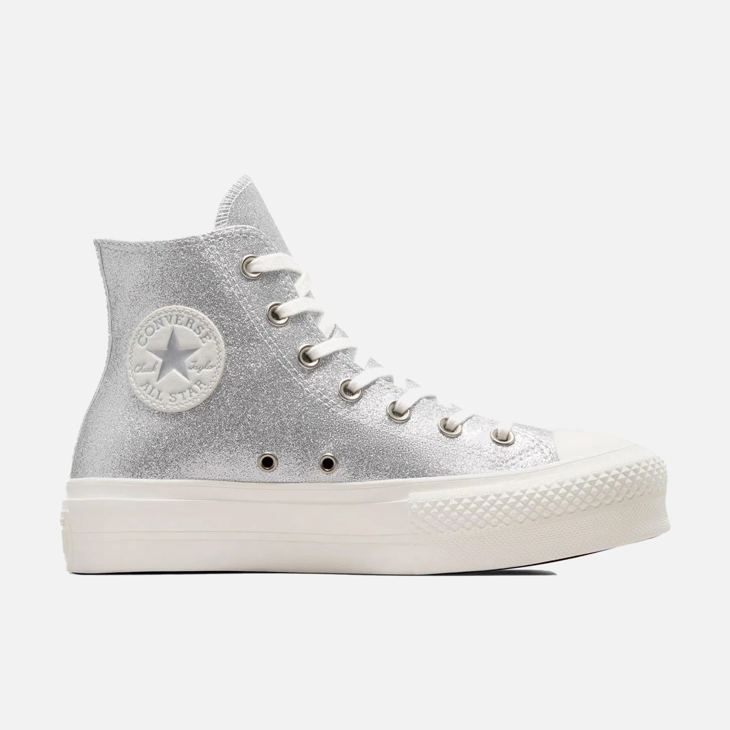 Women's Converse Chuck Taylor Lift Hi Lift Silver Glitter