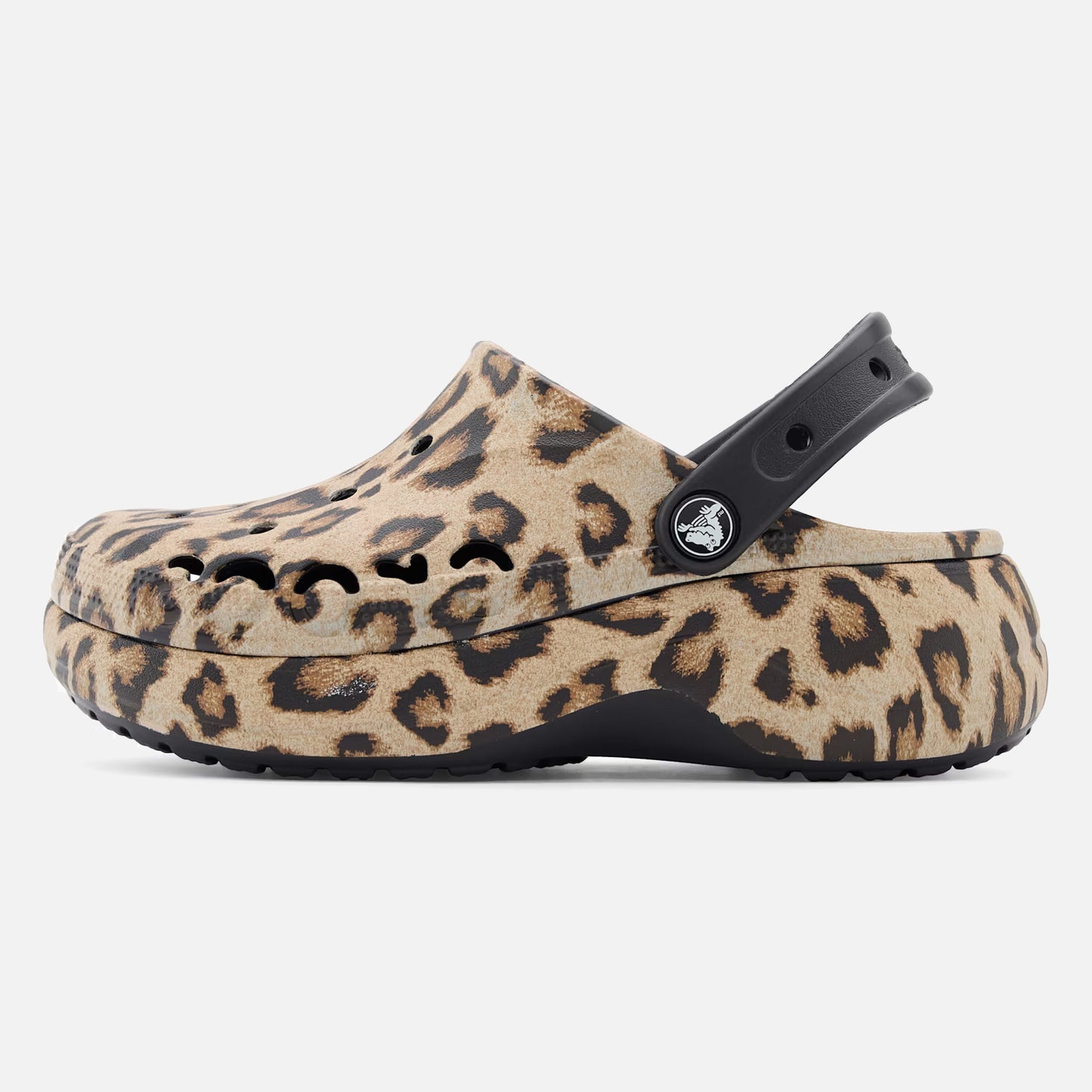 Womens Crocs Platform Baya Leopard Print