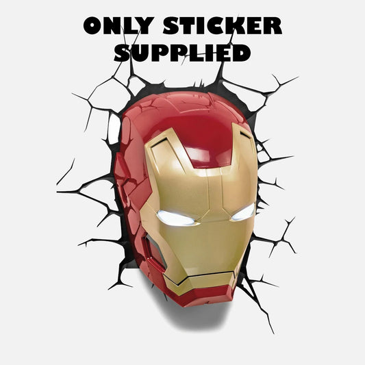 3D Deco Light FX Avengers Replacement Iron Man Crack Wall sticker Marvel