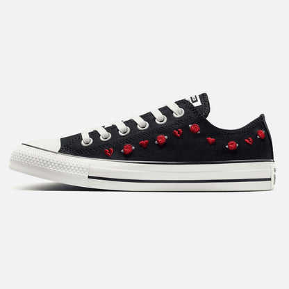 Converse Chuck Taylor Broken Hearts And Roses  Low Top Black