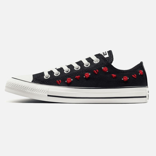 Converse Chuck Taylor Broken Hearts And Roses  Low Top Black