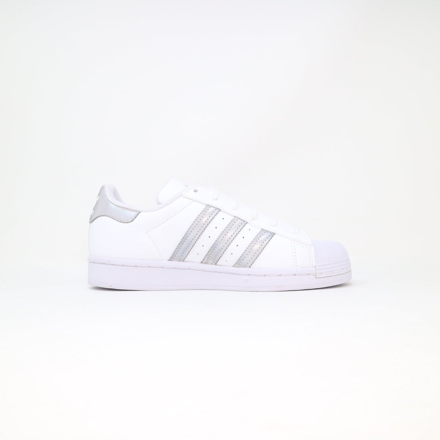 Kid's Adidas Superstar Leather White Silver