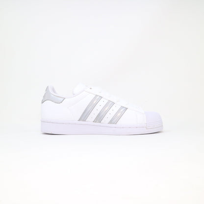 Kid's Adidas Superstar Leather White Silver