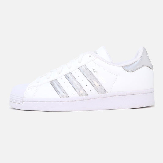 Kid's Adidas Superstar Leather White Silver