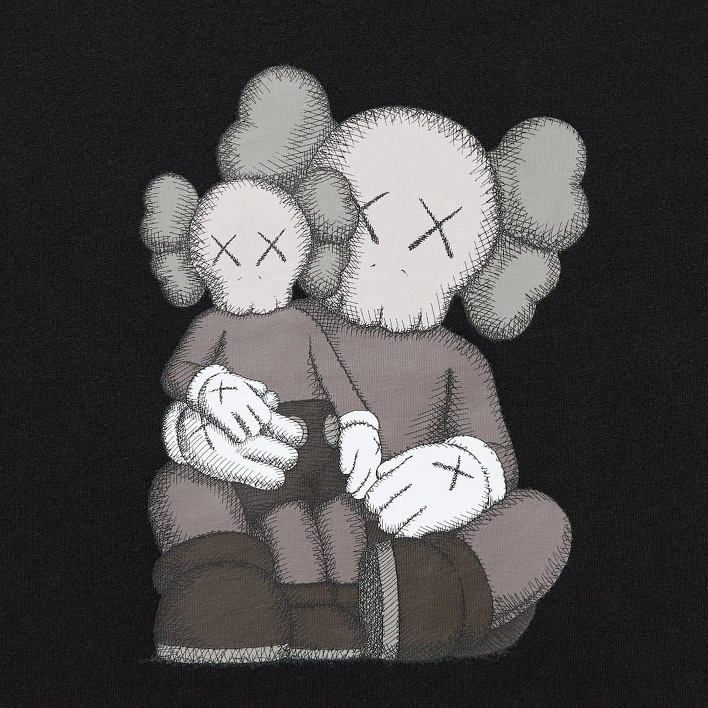 Kids Kaws x Uniqlo UT Black T-shirt