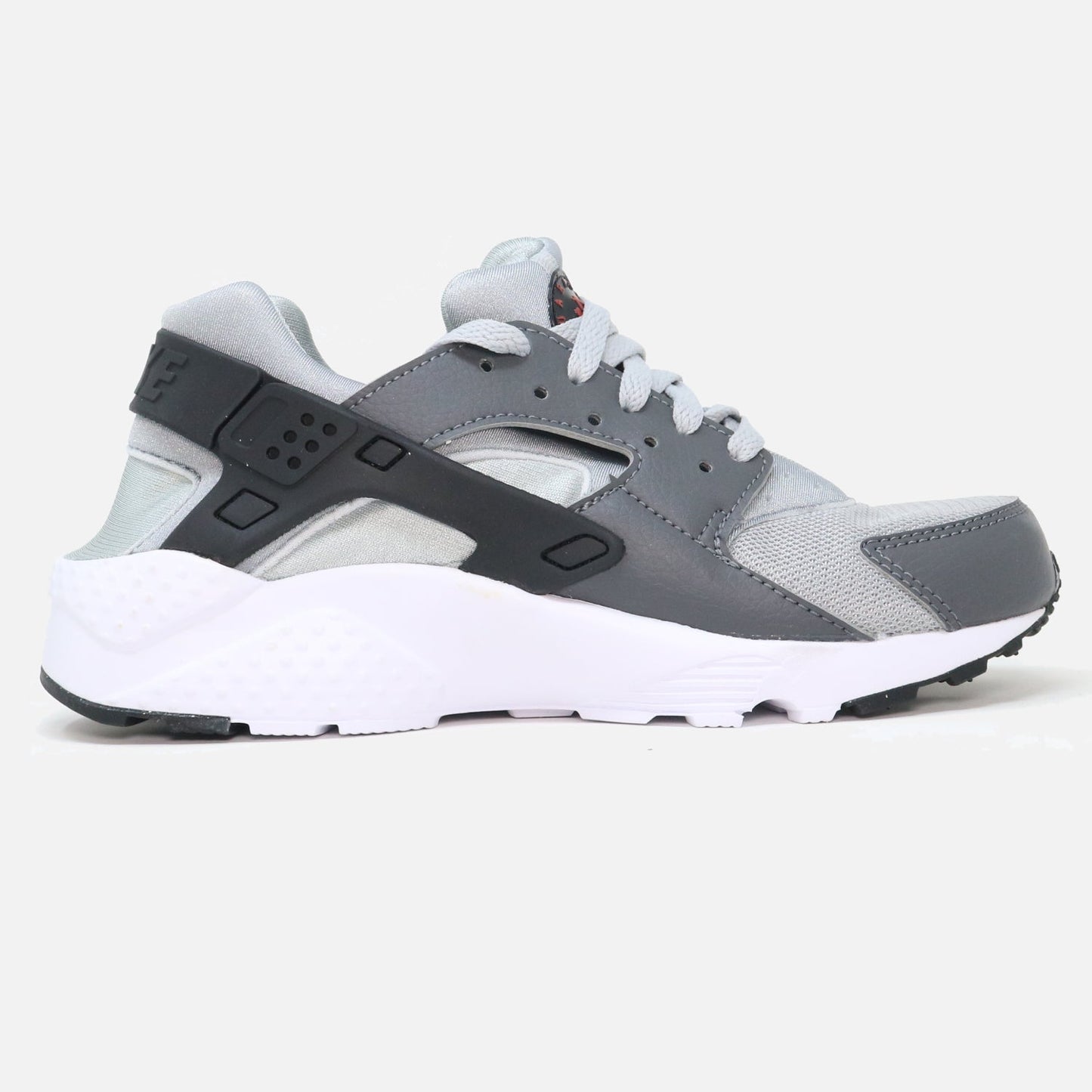 Kid's Nike Air Huarache Grey White Leather