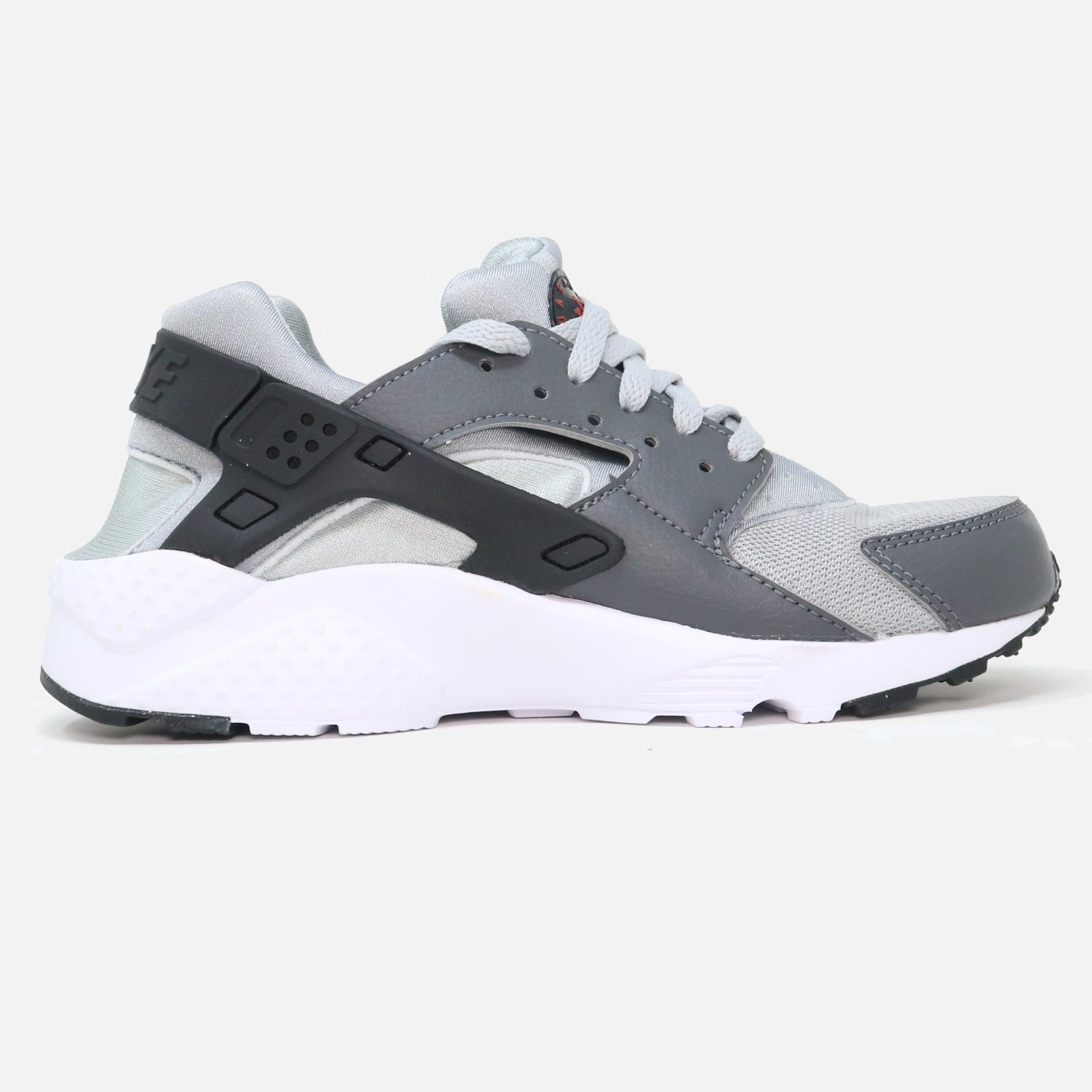 Kid's Nike Air Huarache Grey White Leather