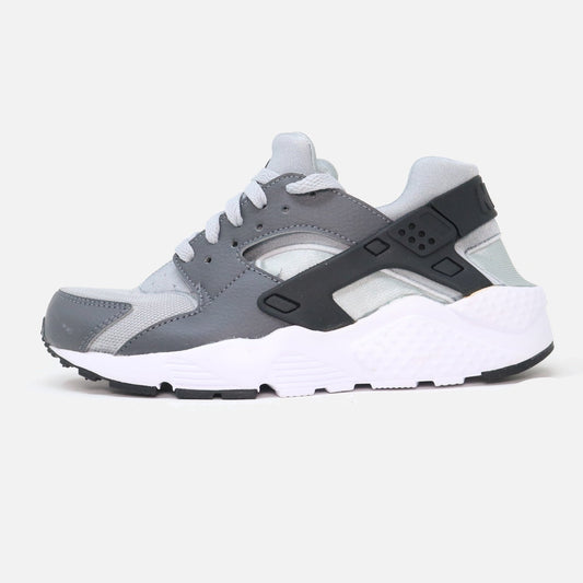 Kid's Nike Air Huarache Grey White Leather