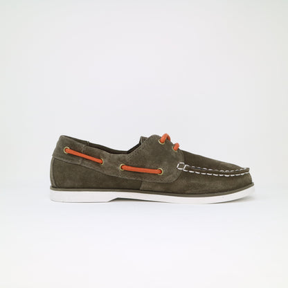 Kid's Timberland Suede Boat Shoe - Olive