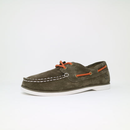 Kid's Timberland Suede Boat Shoe - Olive