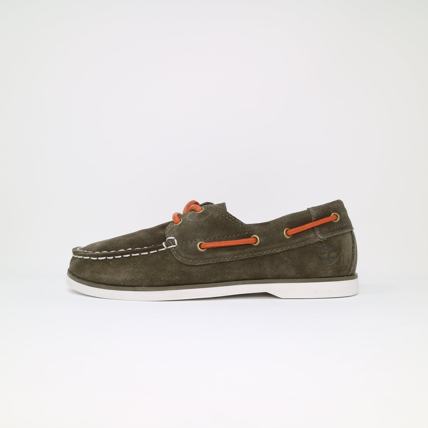 Kid's Timberland Suede Boat Shoe - Olive