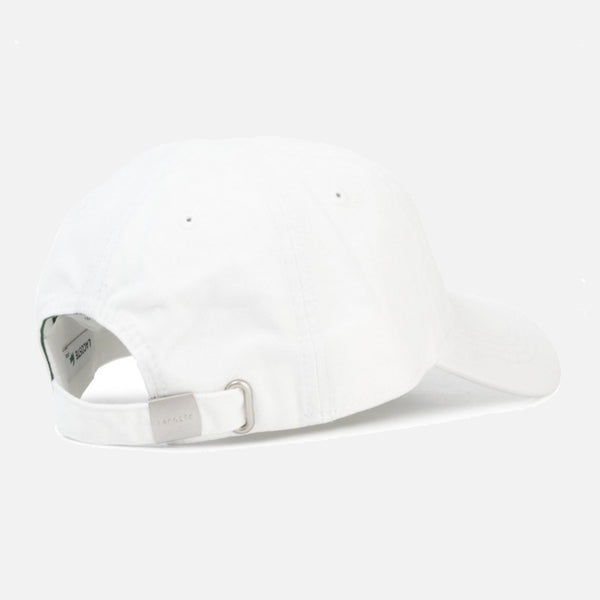 Lacoste Adjustable Organic Cotton Twill Baseball Cap - White