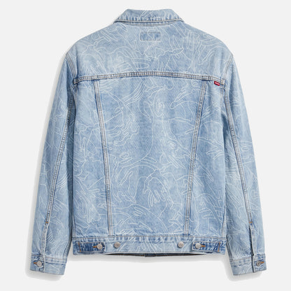 Men's AAPE By Bape Light Blue Denim Jacket