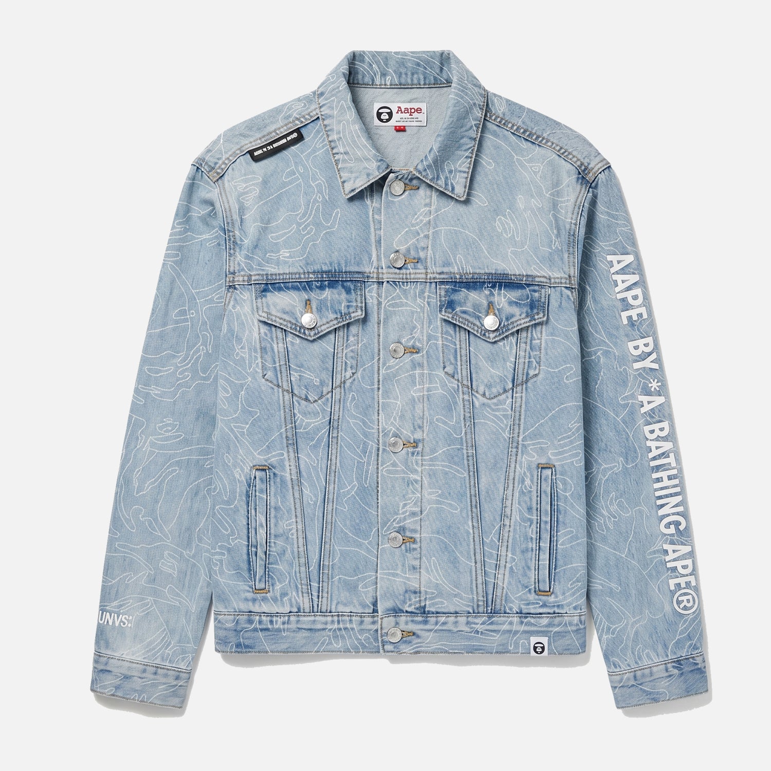 Men's AAPE By Bape Light Blue Denim Jacket