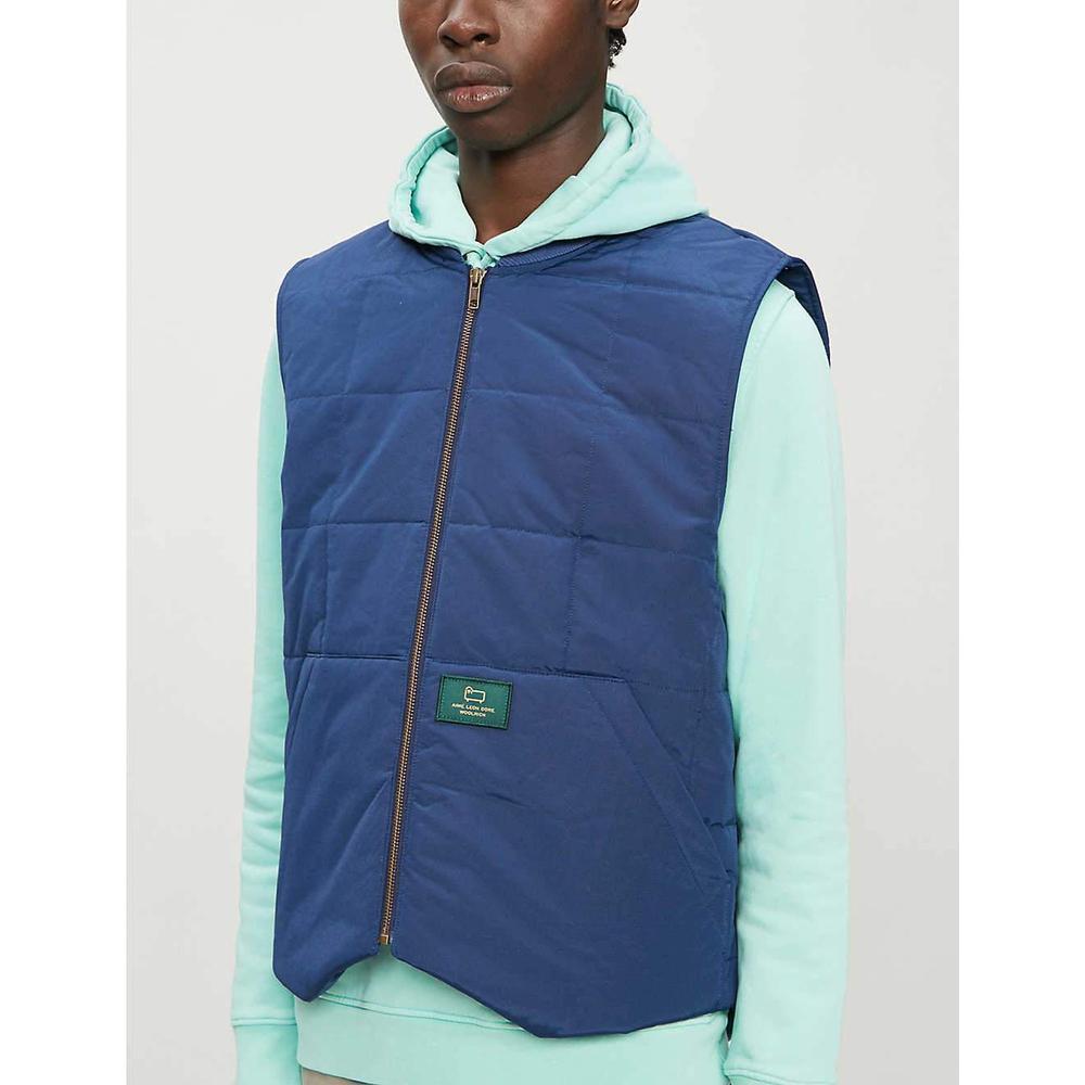 Men's Aimé Leon Dore x Woolrich Shell Gilet - Blue