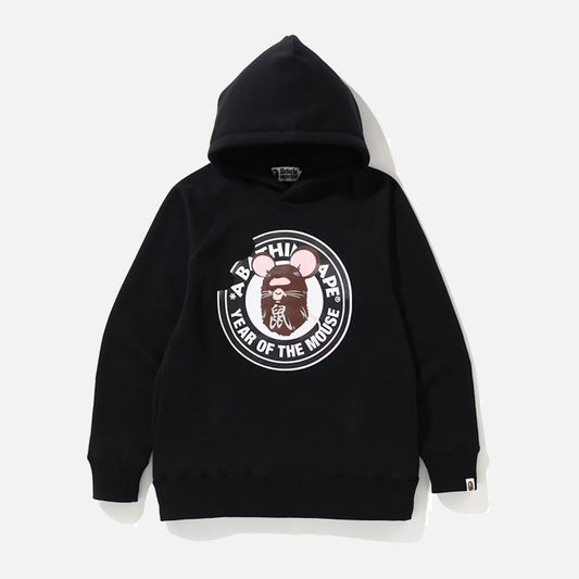 Men's Bape Year Of The Mouse Black Pullover Hoodie