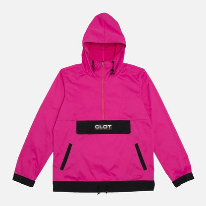 Men's Clot Contrast Colour Anorak - Pink