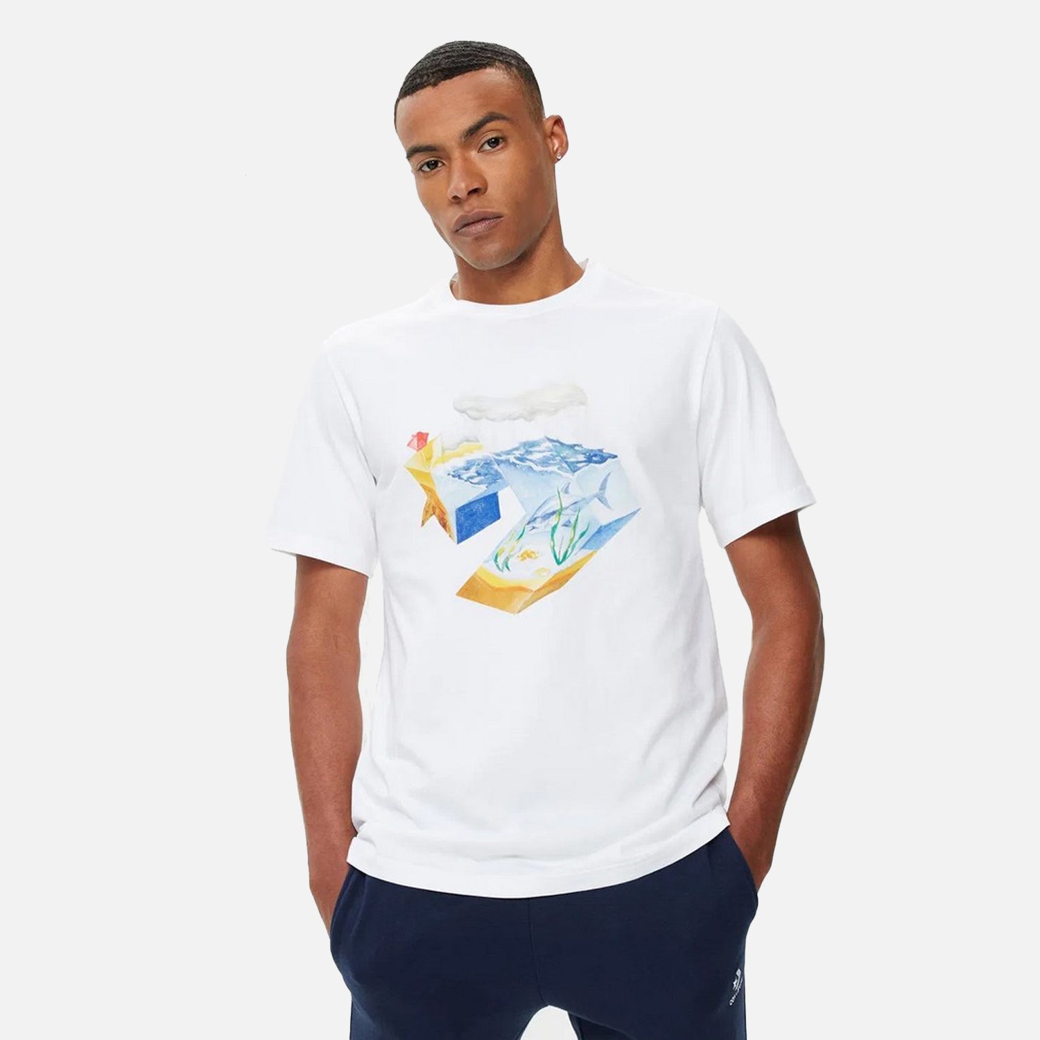 Men's Converse Chevron Ocean T-shirt White