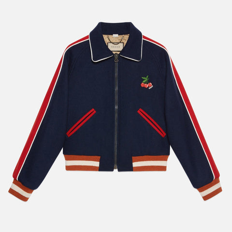 Men's Gucci Ha Ha Ha Collection Varsity Jacket