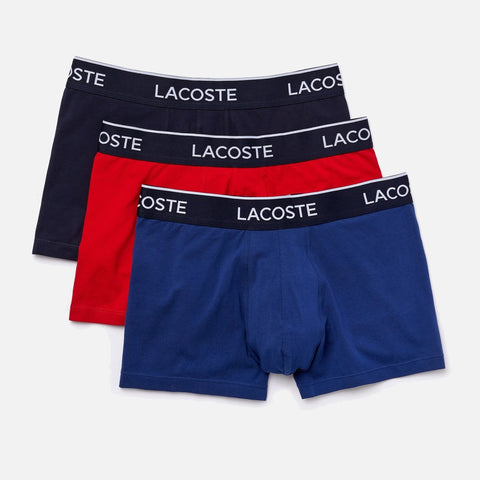 Men's Lacoste Boxer Shorts - 3 Pack Red Blue