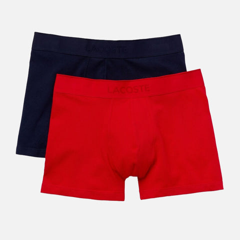 Men's Lacoste Boxer Shorts x 2 Pack Blue Red