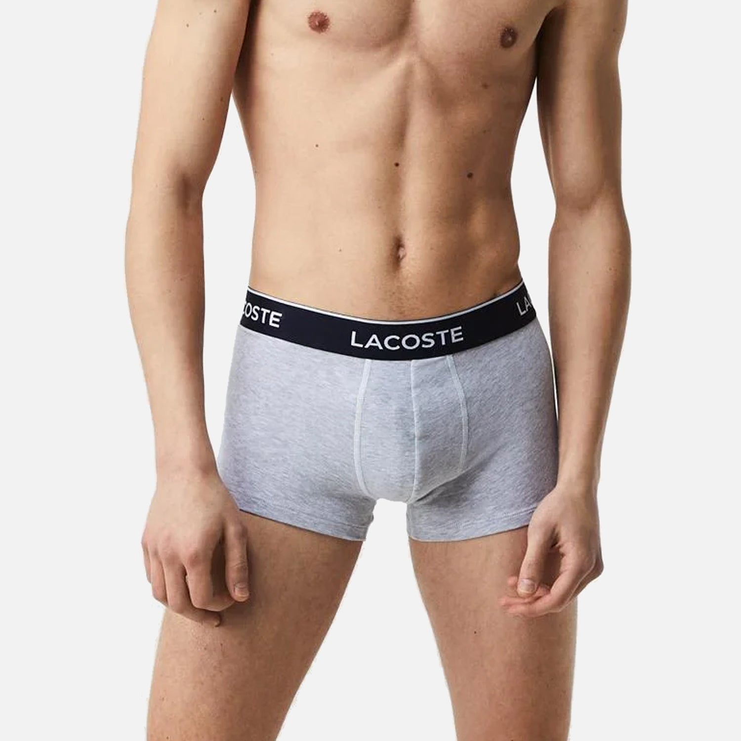 Men's Lacoste Boxer Shorts x 3 Pack Blue Grey