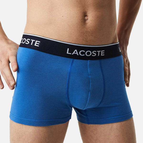 Men's Lacoste Boxer Shorts x 3 Pack Blue Grey