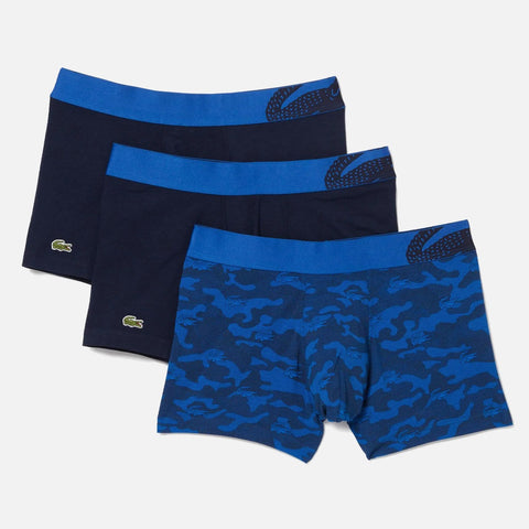 Men's Lacoste Boxer Shorts x 3 Pack Navy Blue