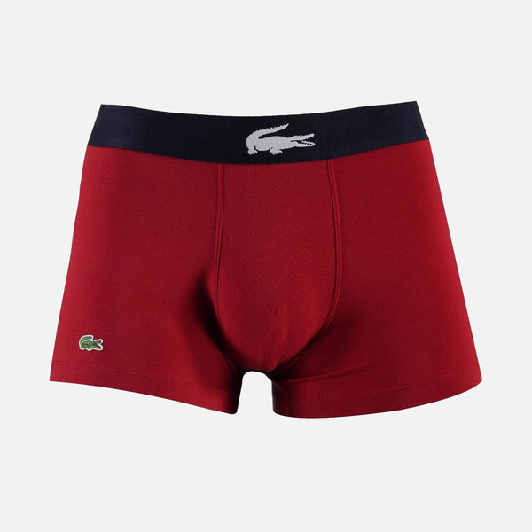 Men's Lacoste Boxer Shorts x 3 Pack Red Grey Blue