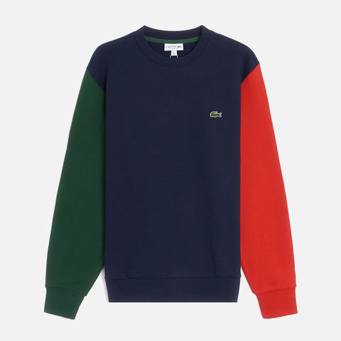 Men's Lacoste Classic Fit Colourblock Sweatshirt - Navy