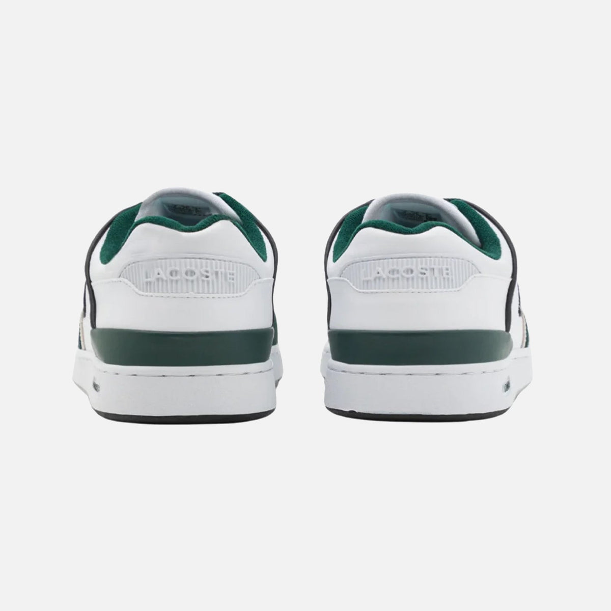 Men's Lacoste Court Cage White Green Suede Trainers