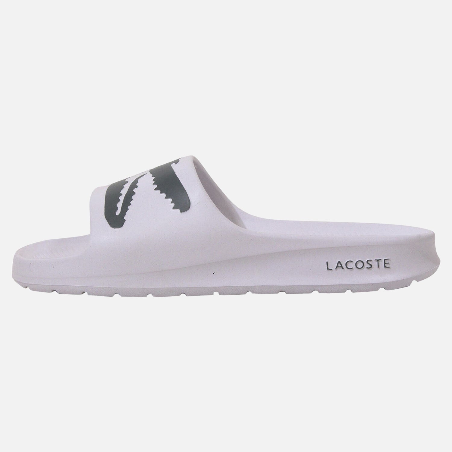 Men s Lacoste Croco 2.0 Slides White THE SNEAKER OUTLET