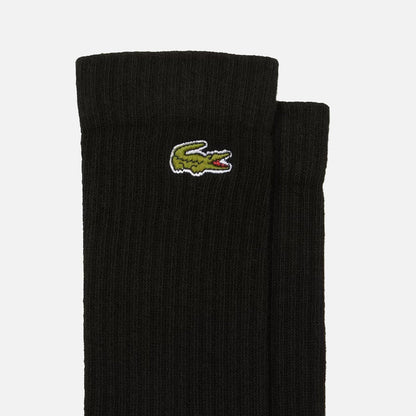 Men's Lacoste Embroidered Black Sports Socks x 3 Pairs