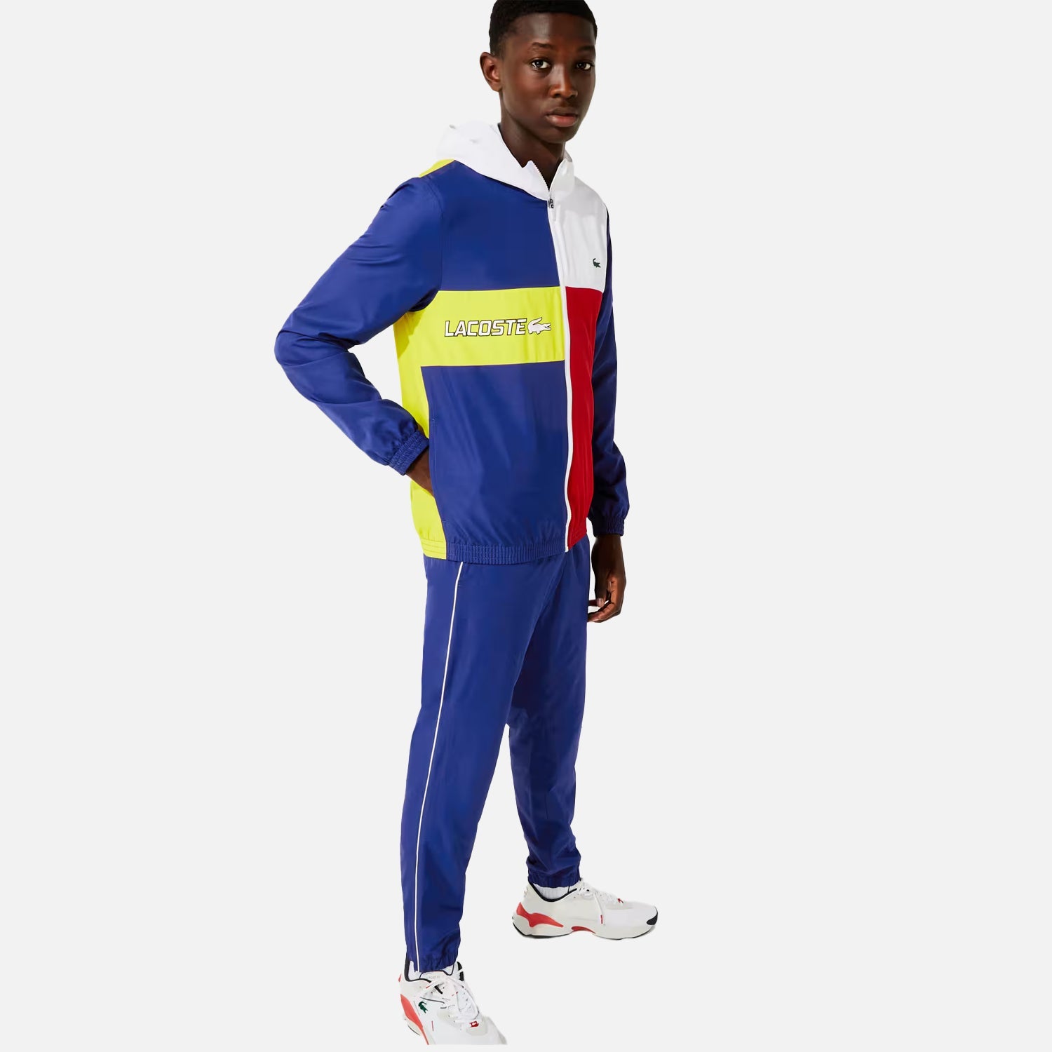 Men's Lacoste Full Tracksuit Colourblock Blue