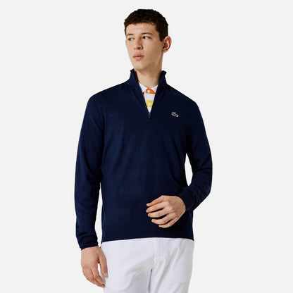 Men's Lacoste Navy Sport Golf Zip Sweatshirt - Navy