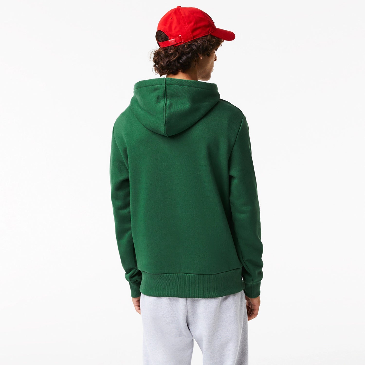 Men's Lacoste Print Hoodie - Green