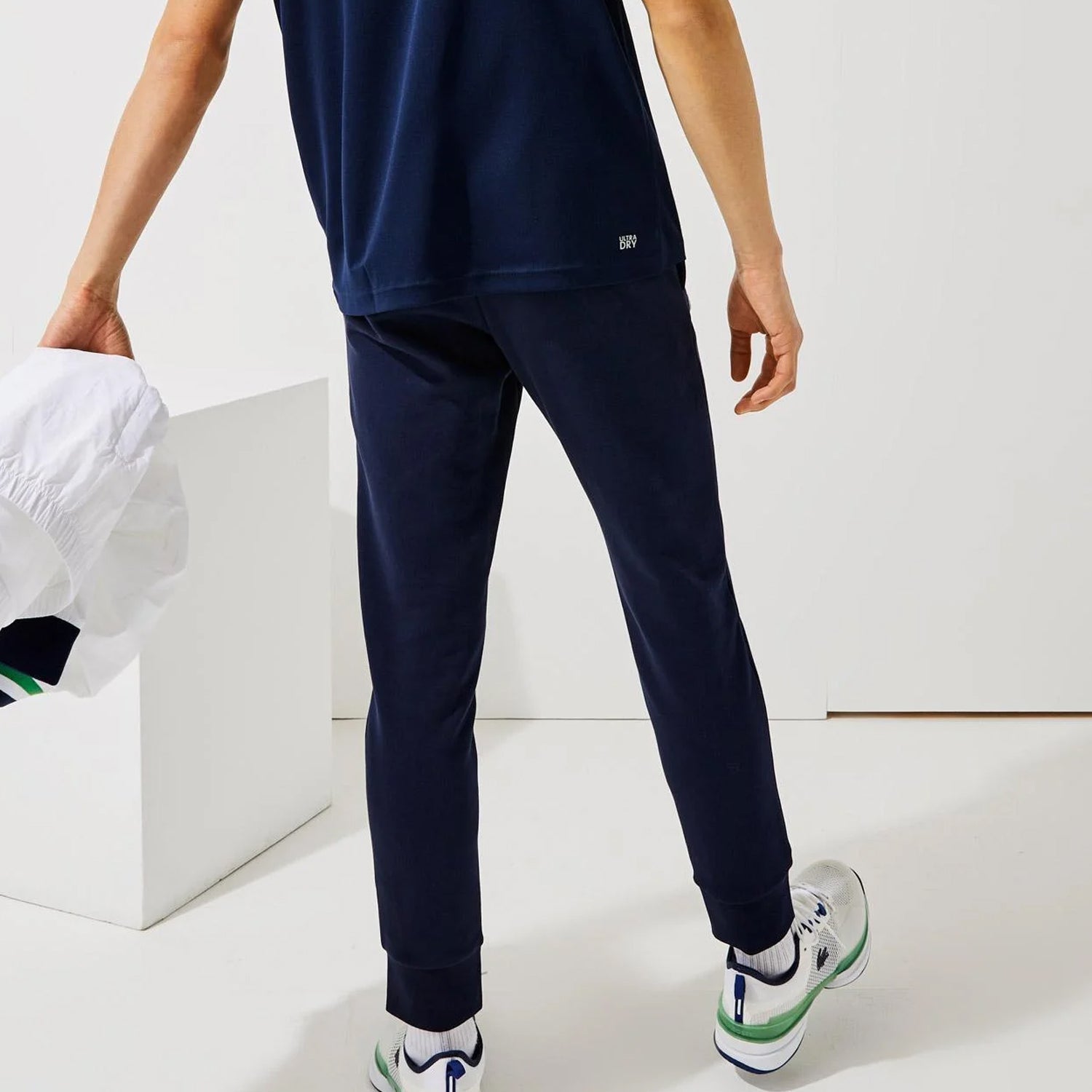 Navy lacoste discount tracksuit bottoms