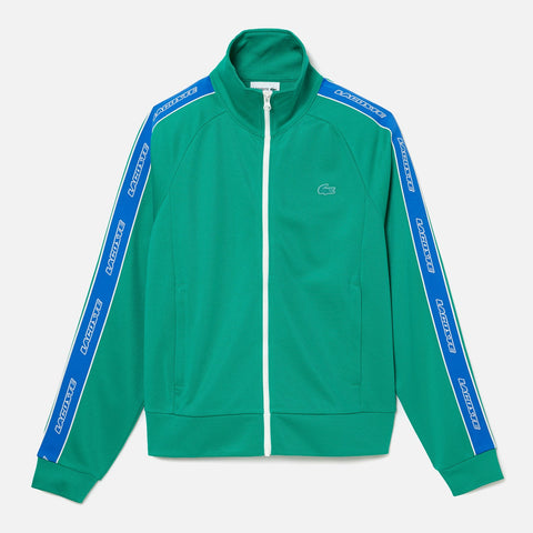 Men's Lacoste Sport Zip Up Track Jacket Green Blue