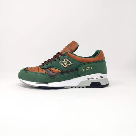 Men's New Balance 1500 GT Green Brown Suede Trainers