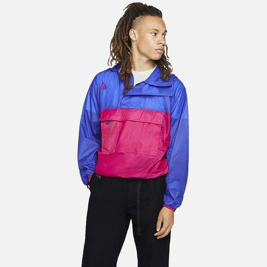 Men's Nike ACG Hooded Anorak Blue Pink