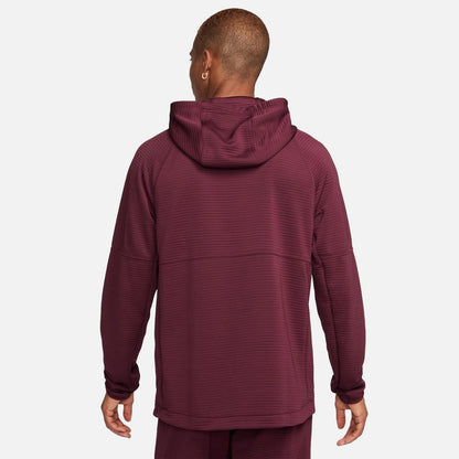 Men's Nike Dri-FIT Fleece Fitness Hoodie Maroon